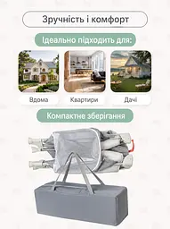 Дитяче ліжечко-манеж 125x65 см до 15 кг з колесами та сумкою, сіре (49675848), Сірий - мініатюра 4