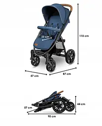 Прогулянкова коляска Lionelo Annet Plus Blue Denim - мініатюра 8