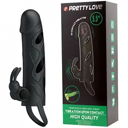 Насадка на член - Pretty Love Penis Sleeve 5,5 Black Baile 6603BI0526 88068 - мініатюра 1