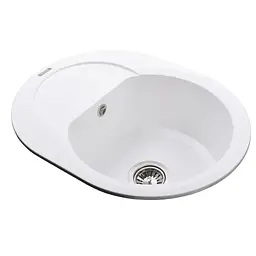 Гранітна мийка Globus Lux Moraine білий 600x470 мм А0007, Білий - мініатюра 4