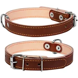 Нашийник Collar подвійний, 32-40х2 см, коричневий