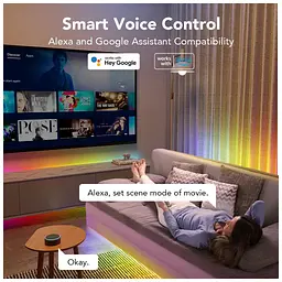 Світлодіодна стрічка Govee RGBIC Basic Wi-Fi + Bluetooth LED Strip Light With Protective Coating 10м Білий (H619C3D1) - мініатюра 9