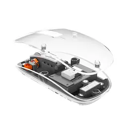 Маніпулятор миша бездротова WIWU Crystal Magnetic Wirless Mouse WM105 (Dual-bluetooth +2.4G three-mode) Grey - мініатюра 3
