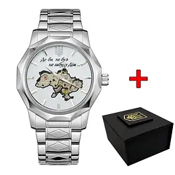 Чоловічий наручний годинник 024 Не забуду дім Silver-White Awarder acs0031946