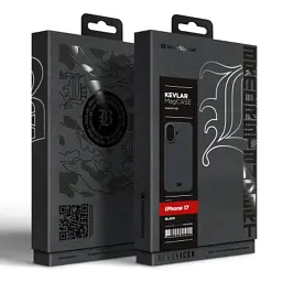 Чохол до мобільного телефона Armorstandart BlackIcon Aramid Twill MagCase Apple iPhone 17 Black (ARM90148) - мініатюра 2