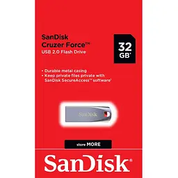 USB флеш-накопичувач SanDisk Cruzer Force 32GB USB-A 2.0 Metal Silver [SDCZ71-032G-B35] [114230] - мініатюра 4