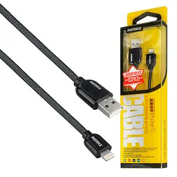 Кабель REMAX Super Composite USB to iP захисне обплетення чорний 1м