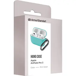 Чохол ArmorStandart Hang Case для Apple AirPods Pro 3 Mint Green (ARM88277) [149500] - мініатюра 3