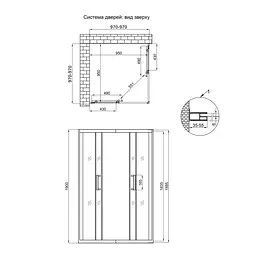 Душова кабіна Qtap Taurus CRM1011SC6 100x100 см, скло Clear 6 мм, покриття CalcLess без піддона, Універсальна, хром, без поддона - мініатюра 2