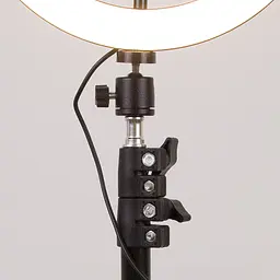 Кільцева світлодіодна LED лампа Flat Ring 10" + tripod 2.1m Black - мініатюра 4