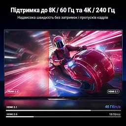 Кабель HDMI UGREEN HD171 2.1 8K 60 Гц 3 м чорний (25911) - мініатюра 11