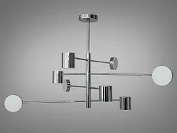 Люстра LED Diasha D302-8CH, 40W, хром, 8 ламп, сучасний стиль для коридору, спальні, кухні та офісу - мініатюра 2