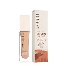 Тональна основа для обличчя Neverti Natural Glow зволожувальна 32 мл (NP301), 005 Creamy Beige Кремово-бежевая