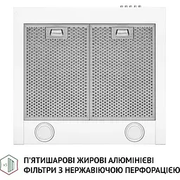 Витяжка Perfelli K 5210 WH 700 LED - мініатюра 5