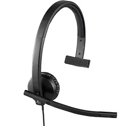 Гарнітура Logitech H570e Corded Mono USB Headset (Teams version) Black USB-A (981-001426) - мініатюра 3