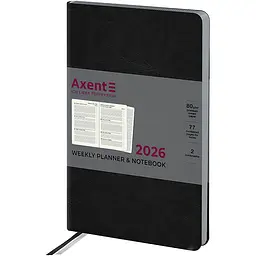 Щотижневик Axent 2026 Partner City Soft 125 x 195 мм чорний (8521-26-01-A)