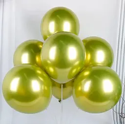 Кулька повітряна латексна 30 см (50) металік фруктовий зелений, IDEA7-DL-030 - мініатюра 3