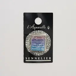 Акварельна фарба Sennelier, полукювета, S1, Фталоціаніновий синій (Phthalocyanine Blue)