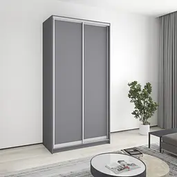 Шафа-купе дводверна MebelStar Стандарт AL 2ДСП 120x45x240 см Антрацит (MBS-3548)