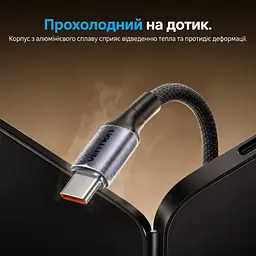 Кабель Vention TSGBH USB-C - USB-C PD 100 Вт 2 м чорний (TSGBH) - мініатюра 10