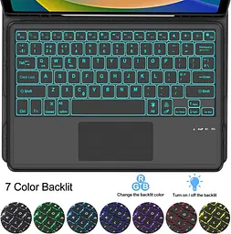 Чохол з клавіатурою IVEOPPE для iPad Air 13 дюймів 2024 (M2) - Чохол з клавіатурою Touchpad для iPad Pro 12,9 дюйма - мініатюра 6
