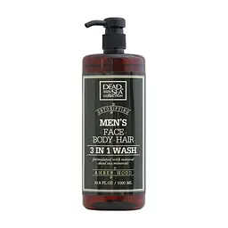 Гель для душу Dead Sea Collection Amber Wood чоловічий 3 в 1 для тіла, волосся й обличчя 1000 мл (7290102256976)