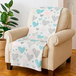Плед легкий флісовий Ніжні серця 150x200 см Love You LY9105 - мініатюра 3