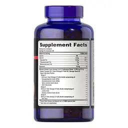 Жирні кислоти Puritan's Pride Triple Omega 3-6-9 Fish Flax & Borage Oils Maximum Strength 240 капсул - мініатюра 2