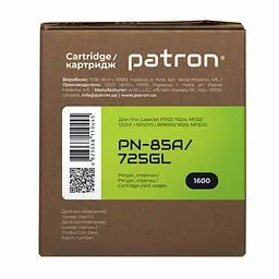 Картридж Patron HP LJ CE285A/CANON 725 GREEN Label (PN-85A/725GL) - мініатюра 3