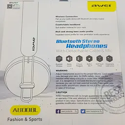 Бездротові навушники з мікрофоном Bluetooth гарнітура AWEI A800BL чорні - мініатюра 8