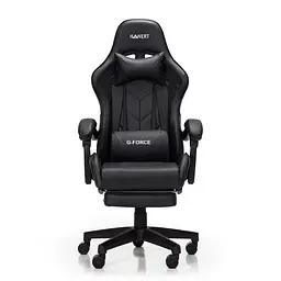 Крісло геймерське Hanert G-Force з підставкою для ніг Black - мініатюра 2
