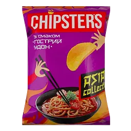 Набір чипсів Chipster's: зі смаком краба + Asian collection Гострий удон 200 г ( 2 шт. х 100 г) - мініатюра 3