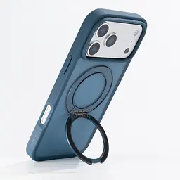 Противоударный чехол-панель для Apple iPhone 17 Pro, Unit Stand2, синий, силикон + поликарбонат, защита всего корпуса, с подставкой, поддержка магнитных держателей и беспроводной зарядки (MagSafe), ArmorStandart (ARM86336) - мініатюра 5