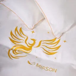 Підковдра MirSon Fire Bird 0001 Сатин Elit Moko White 143х210 см (2200008706401) - мініатюра 2