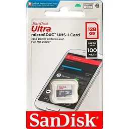 Карта пам'яті SanDisk 128GB microSDXC class 10 UHS-I Ultra (SDSQUNR-128G-GN3MN) - мініатюра 2