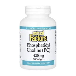 Витаминно-минеральный комплекс Natural Factors Фосфатидилхолин, 420 мг, Phosphatidyl Choline, 90 гелевых капсул (NFS-02605)