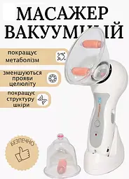 Масажер вакуумний антицелюлітний акумуляторний Celluless MD H0195 - мініатюра 3