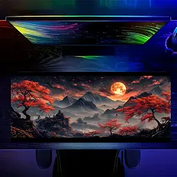 Килимок для миші та клавіатури "Amazing Japan " 90×40 см, Чорний - мініатюра 3