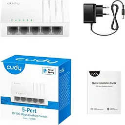 Комутатор Cudy FS105D, 5 портовий 10/100 Mbps Desktop Switch (FS105D)
