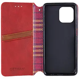 Шкіряний чохол-книжка GETMAN Cubic (PU) для Apple iPhone 12 Pro / 12 (6.1) Червоний - мініатюра 3