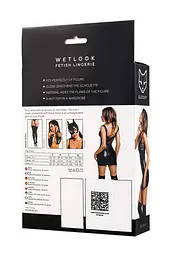 Міні-сукня Glossy Rimma wetlook L (чорний) - мініатюра 9