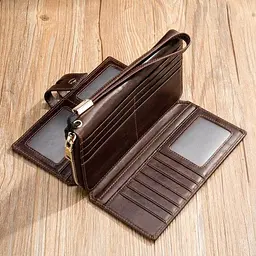Чоловічий клатч у гладкій шкірі 20236 Vintage коричневий - мініатюра 2