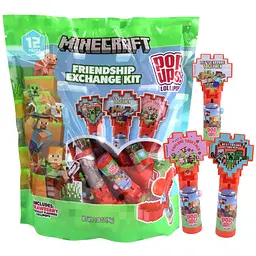 Льодяник на паличці Pop Ups Minecraft Friendship Exchange Mini Lollipop 1шт, 8г - мініатюра 7
