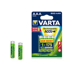 Акумулятори Varta Rechargeable Accu AAA 800 mAh (4 шт.) Жодних відходів