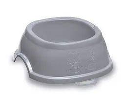 Stefanplast (Стефанпласт) Break 4 - Миска пластикова антиковзна миска для собак і котів 2 л (сірий) - мініатюра 2
