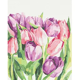 Картина за номерами Brushme Ранкові тюльпани © Karolina Bundash BS53939 40x50 см