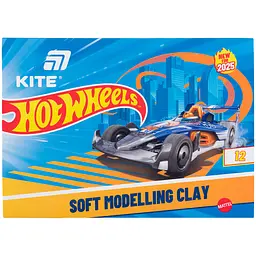 Пластилін восковий Kite Hot Wheels 12 кольорів 240 г (HW25-1086-1) - мініатюра 4