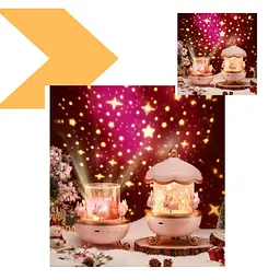 Проектор-нічник музичний LED Карусель зайчиків XPRO (46908-WH-E11-02_391) - мініатюра 3