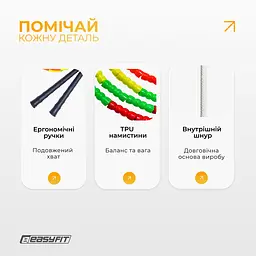 Скакалка бісерна EasyFit 2,7 м (мультиколор) - мініатюра 5