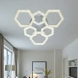 Стельовий LED-світильник Diasha 6653/3+3WH — 75 Вт, 62 см, пульт і диммер - мініатюра 2